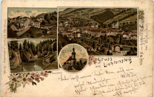 Gruss aus Lichtensteig - Litho