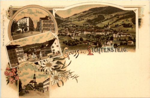 Gruss aus Lichtensteig - Litho