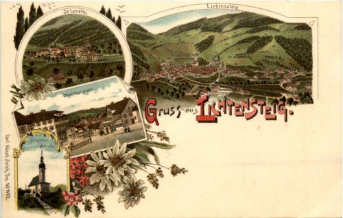 Gruss aus Lichtensteig - Litho