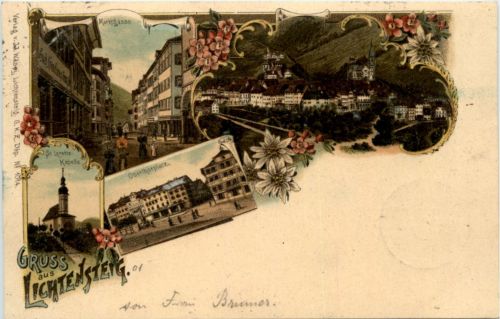Gruss aus Lichtensteig - Litho