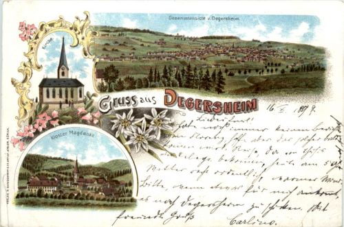 Gruss aus Degersheim - Litho