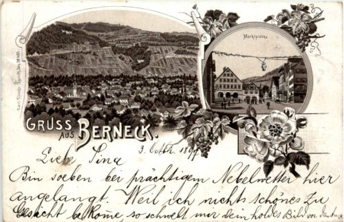 Gruss aus Berneck - Litho