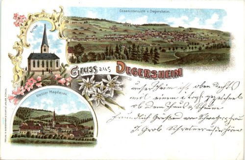 Gruss aus Degersheim - Litho