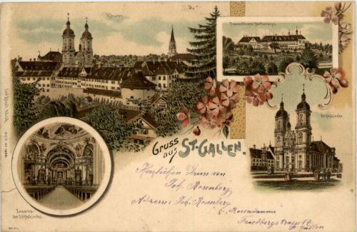 Gruss aus St. Gallen - Litho