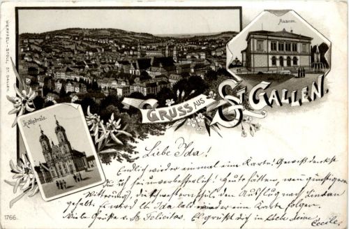 Gruss aus St. Gallen - Litho