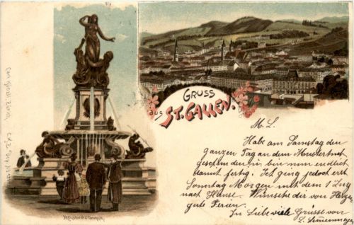 Gruss aus St. Gallen - Litho