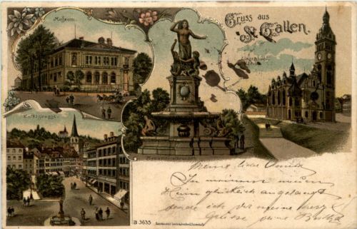 Gruss aus St. Gallen - Litho
