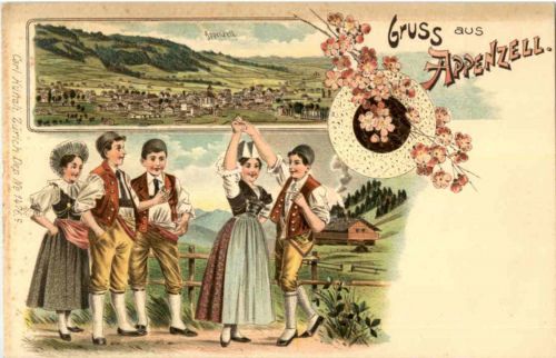 Gruss aus Appenzell - Litho