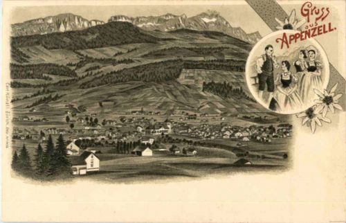 Gruss aus Appenzell - Litho