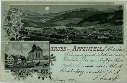 Gruss aus Appenzell - Litho