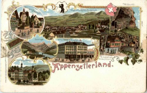 Gruss aus Appenzell - Litho