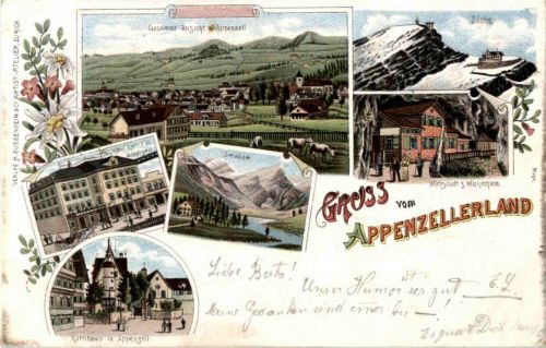 Gruss aus Appenzell - Litho