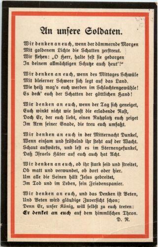 An unsere Soldaten