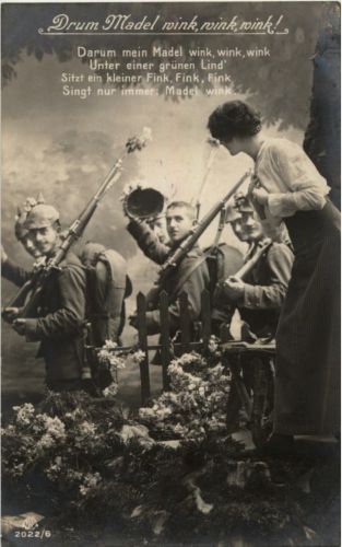 Drum Mädel wink - Feldpost