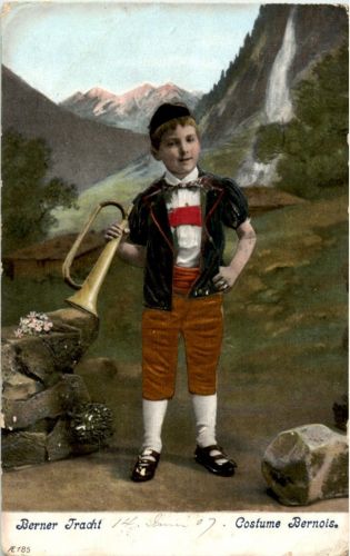 Berner Tracht - Prägekarte