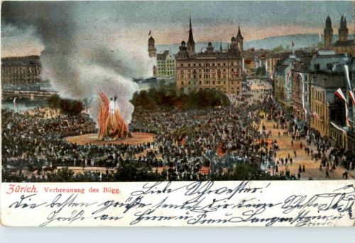 Zürich Verbrennung des Bögg