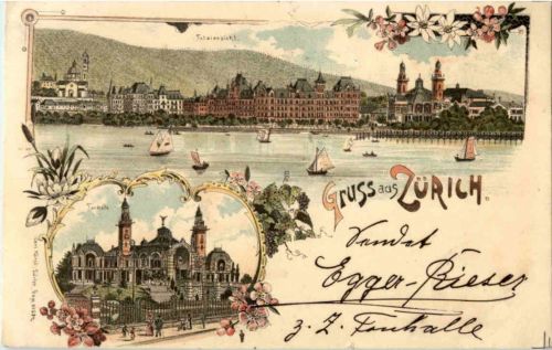 Gruss aus Zürich - Litho