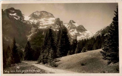 Weg vom Älpli gegen die Voralp