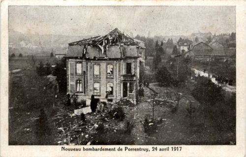 Porrentruy - Bambardement 1917