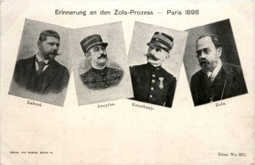 Erinnerung an den Zola Prozess - Paris 1898