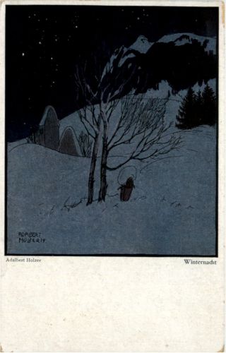 Künstlerkarte sign. Adalbert Holzer