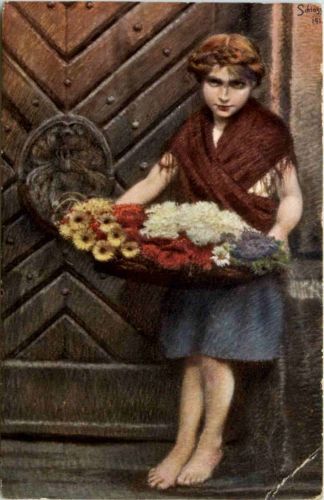 R. Schlosser - Blumenmädchen