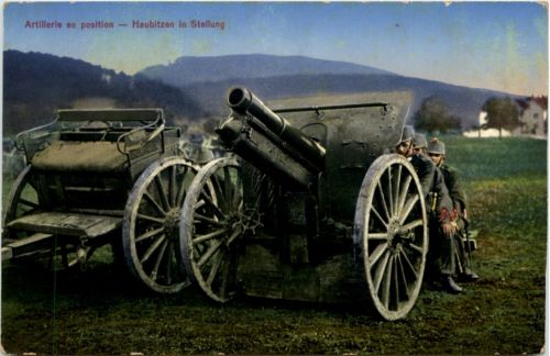 Haubitzen in Stellung