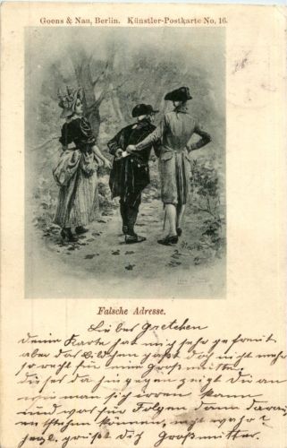 Falsche Adresse sign. Leon Girardet