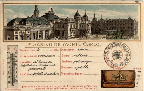 Souvenir de Monte Carlo - Litho