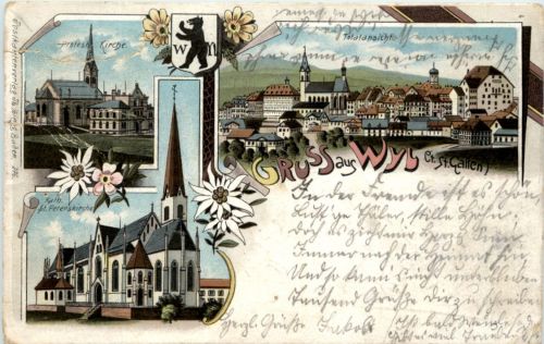 Gruss aus Wyl - Litho