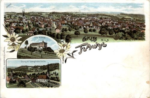 Gruss aus Flawil - Litho