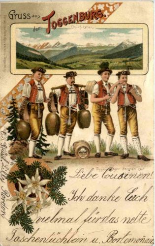 Gruss aus dem Toggenburg - Litho