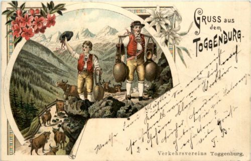 Gruss aus dem Toggenburg - Litho