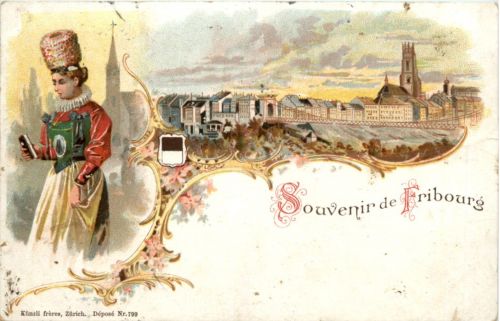 Souvenir de Fribourg - Litho