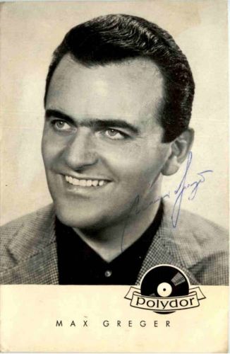 Max Greger mit Autogramm