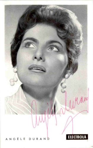 Angele Durand mit Autogramm