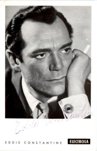Eddie Constantine mit Autogramm