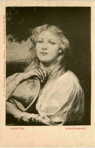 Gabriel Max - Schönheitsspiegel - Ackermann Kunstverlag