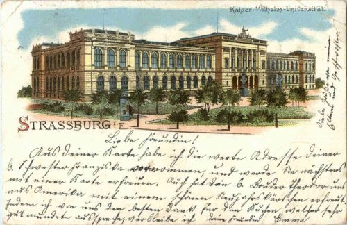 Strasbourg - Kaiser wilhelm Universität Litho