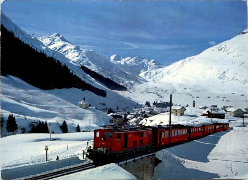 Andermatt mit Furka Oberalp Bahn - Eisenbahn