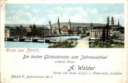 Gruss aus Zürich - Werbekarte