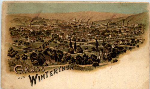 Gruss aus Winterthur - Litho