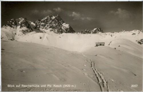 Rascherhütte und Piz Kesch