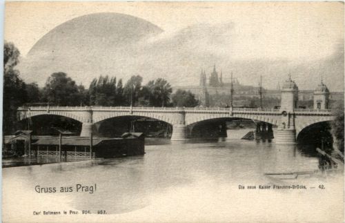 Gruss aus Prag - Neue Franzens Brücke