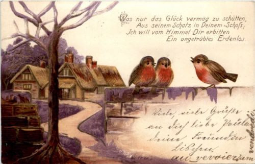 Vögel - Prägekarte