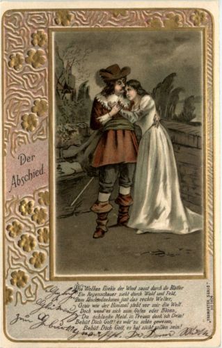 Der Abschied - Prägekarte