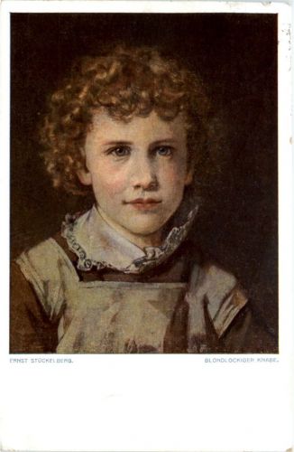 Ernst Stückelberg - Blondgelockter Knabe