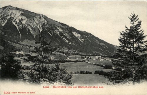 Lenk - Durchblick von der Gletschermühle aus