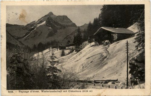 Winterlandschaft mit Oldenhorn