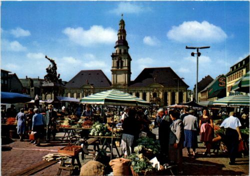 Mannheim - Altes Rathaus und Markt